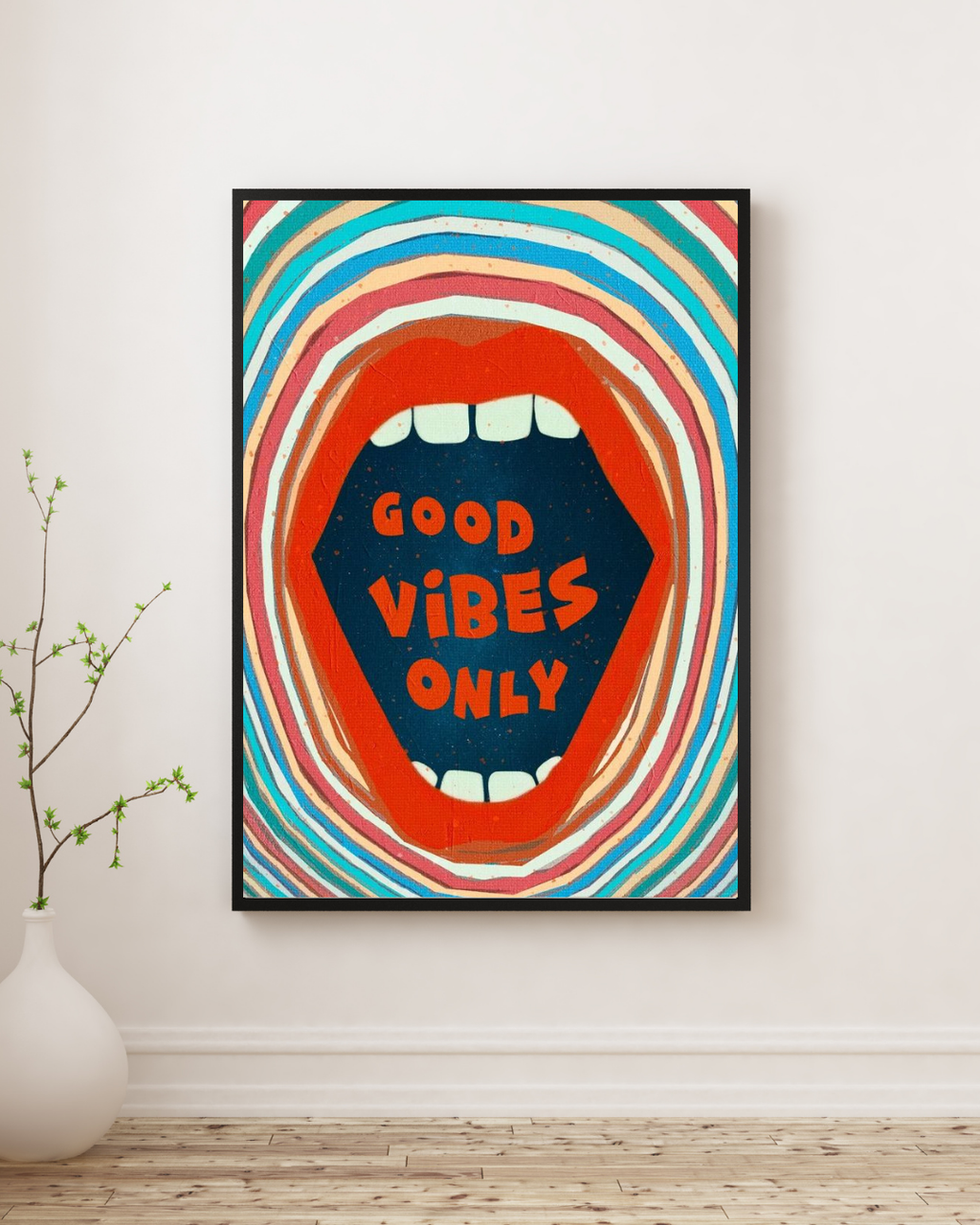 GOOD VIBES ONLY CANVAS WALL ART