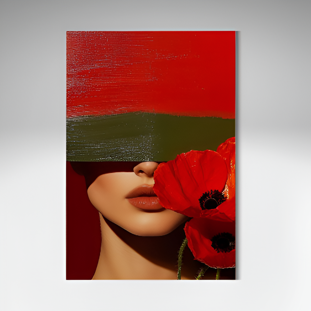 ELEGANT WOMAN RED WALLART