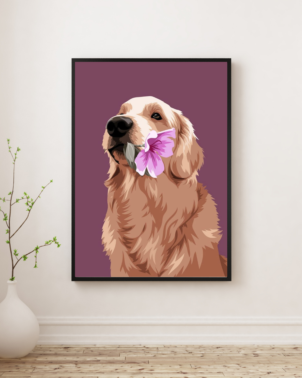 Golden Gesture Canvas Wall Art