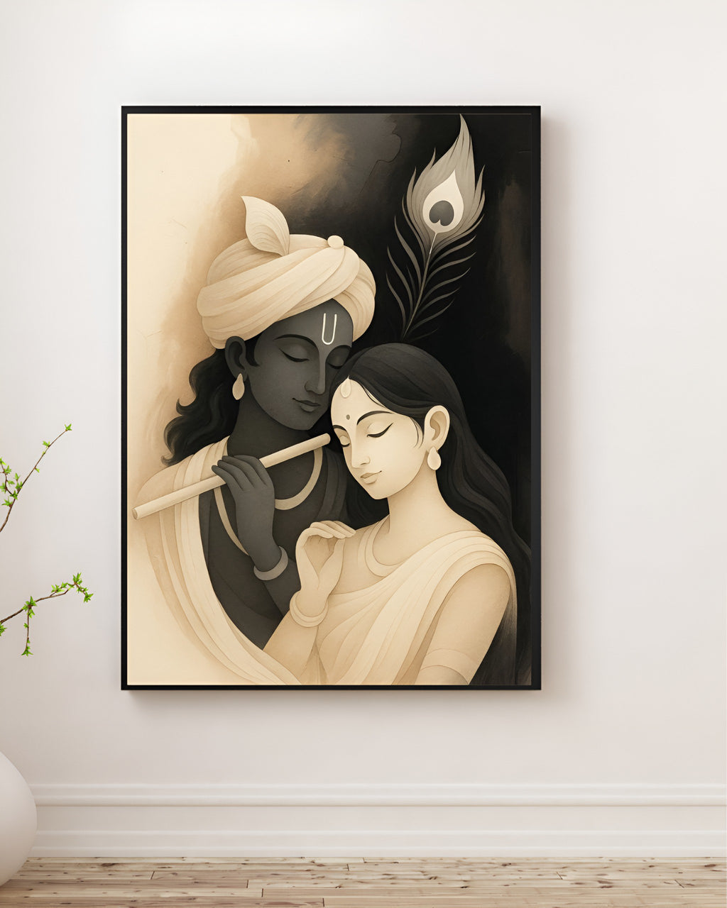 RADHA KRISHNA AESTHETIC WALL ART