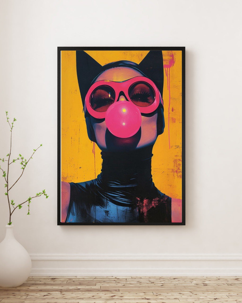 CAT WOMEN CANVAS WALL ART