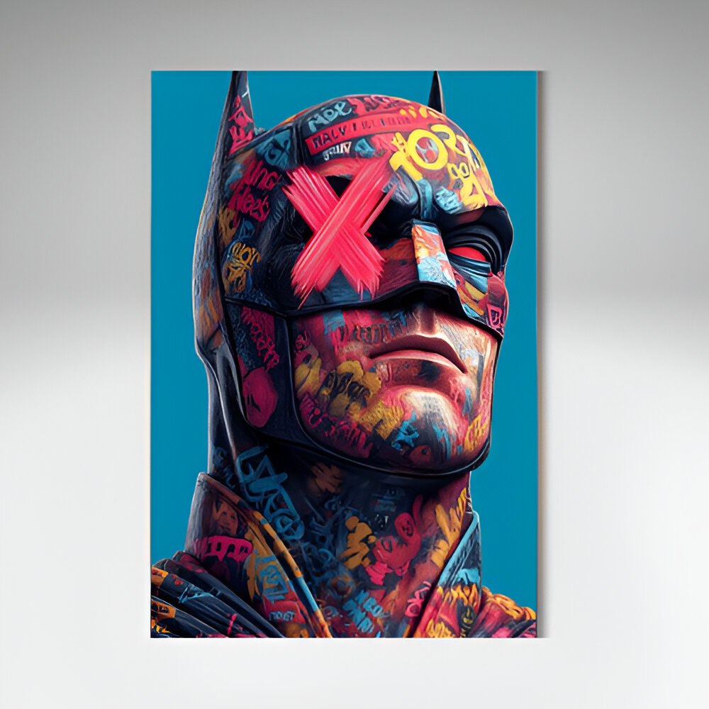 BATMAN COLOURFUL CANVAS WALL ART