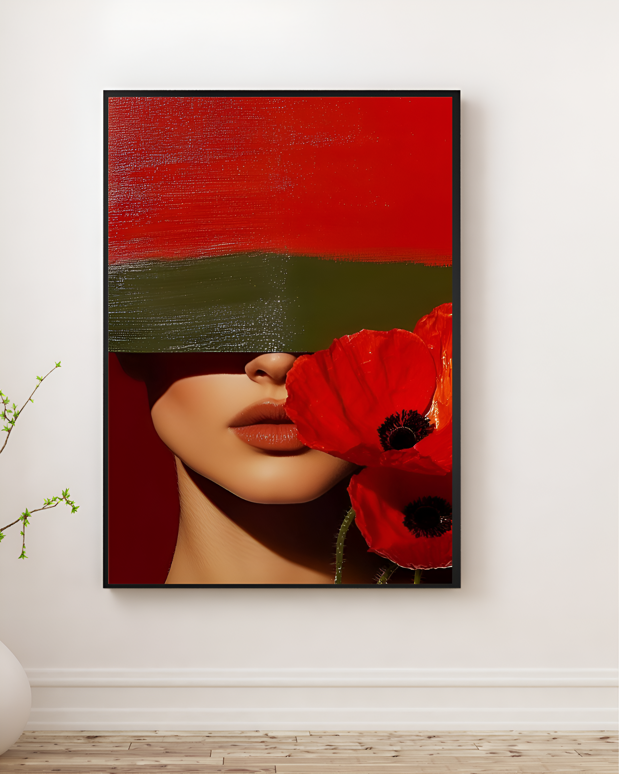 ELEGANT WOMAN RED WALLART