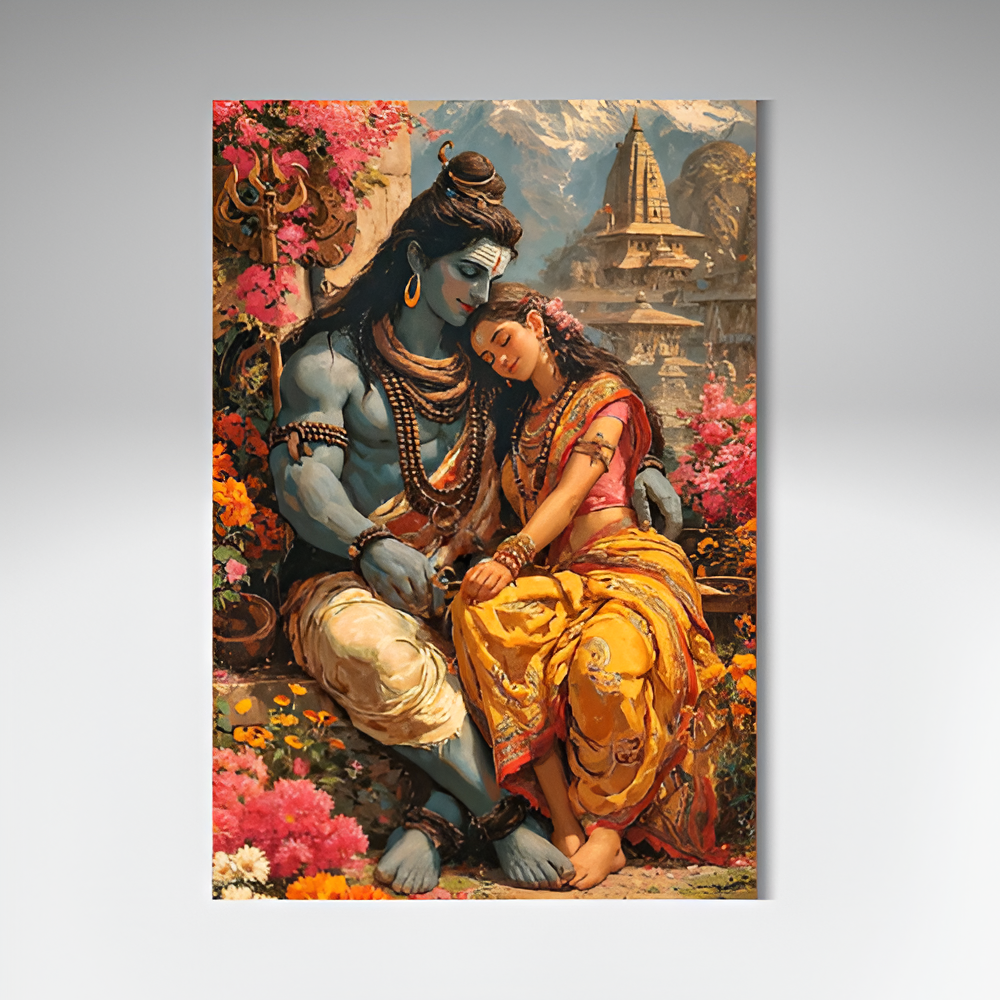 SHIV PARVATI WALL ART