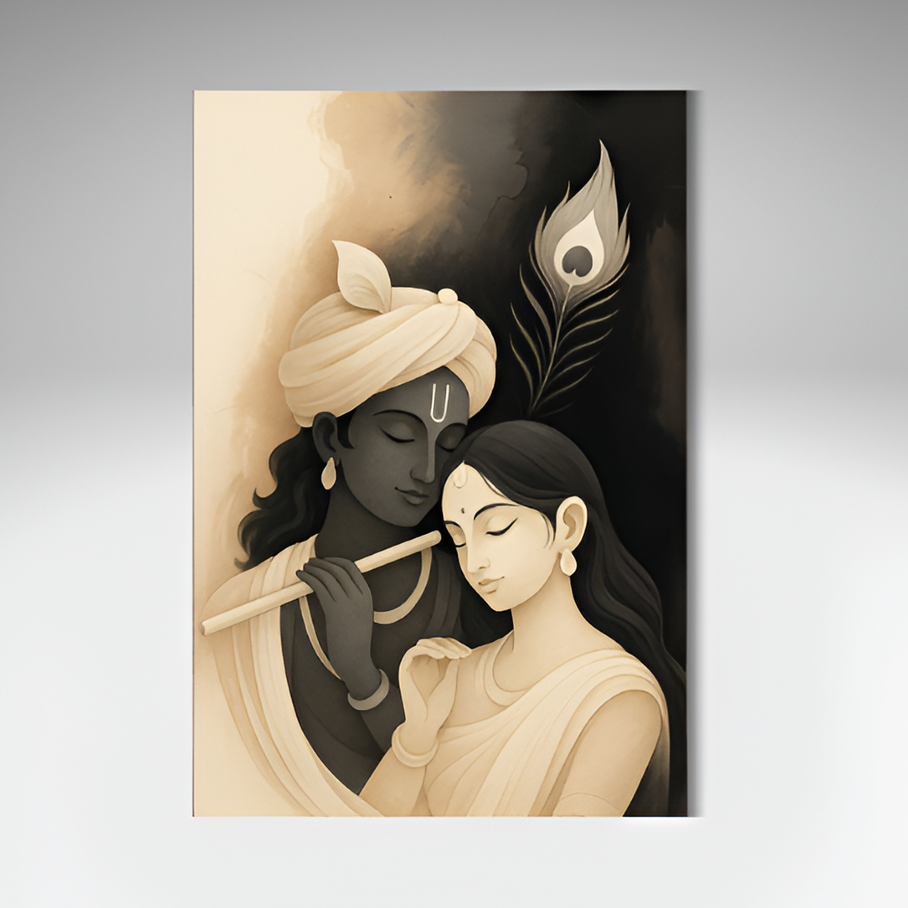 RADHA KRISHNA AESTHETIC WALL ART